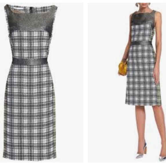 ANTONIO BERARDI
Metallic woven-paneled checked dress size Size: IT 44 US8 - Picture 3 of 12